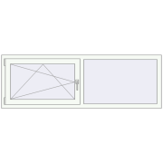 REHAU OPTIMUM EURO-DESIGN 70 1800x600 mm RAL 9016 Traffic white two-sided