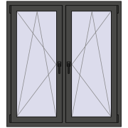 REHAU ENERGY-SAVING SYNEGO MD 1200x1265 mm BASALT_GREY dwustronny REHAU ENERGY-SAVING SYNEGO MD 1200x1265 mm BASALT_GREY dwustronny