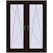 Okna skrzydłowe 1050x1355 mm REHAU ENERGY-SAVING SYNEGO MD BLACK_BROWN dwustronny Okna skrzydłowe 1050x1355 mm REHAU ENERGY-SAVING SYNEGO MD BLACK_BROWN dwustronny