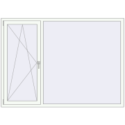 REHAU ENERGY-SAVING SYNEGO MD 2000x1450 mm RAL 9016 Traffic white two-sided