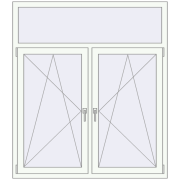 REHAU OPTIMUM EURO-DESIGN 70 1400x1600 mm RAL 9016 Traffic white two-sided