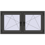 REHAU ENERGY-SAVING SYNEGO MD 1305x665 mm BASALT_GREY dwustronny