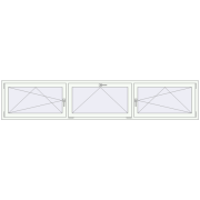 REHAU OPTIMUM EURO-DESIGN 70 3000x600 mm RAL 9016 Traffic white two-sided