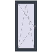 REHAU OPTIMUM EURO-DESIGN 70 700x1600 mm ANTHRACITE_GREY_STRUKTURAL dwustronny