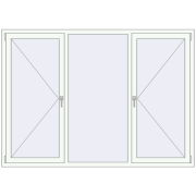REHAU OPTIMUM EURO-DESIGN 70 2100x1500 mm RAL 9016 Traffic white two-sided