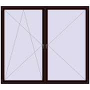 REHAU ENERGY-SAVING SYNEGO MD 2500x2200 mm CHOCOLATE_BROWN two-sided