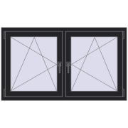 REHAU ENERGY-SAVING SYNEGO MD 1410x785 mm BLACK_ULTI-MATT dwustronny