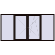 REHAU ENERGY-SAVING SYNEGO MD 2800x1400 mm BLACK_BROWN two-sided
