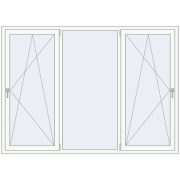 REHAU OPTIMUM EURO-DESIGN 70 2170x1570 mm RAL 9016 Traffic white two-sided