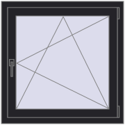 REHAU BRILLANT DESIGN 840x840 mm BLACK_ULTI-MATT two-sided