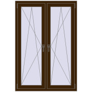 Okna skrzydłowe 1050x1535 mm REHAU ENERGY-SAVING SYNEGO MD DARK_OAK dwustronny Okna skrzydłowe 1050x1535 mm REHAU ENERGY-SAVING SYNEGO MD DARK_OAK dwustronny