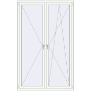 REHAU ENERGY-SAVING SYNEGO MD 1400x2300 mm ANTHRACITE_GREY_STRUKTURAL external