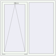 REHAU BRILLANT DESIGN 1450x1450 mm RAL 9016 Traffic white two-sided