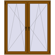 REHAU OPTIMUM EURO-DESIGN 70 1500x1750 mm GOLDEN OAK dwustronny