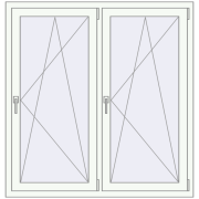 REHAU ENERGY-SAVING SYNEGO MD 1300x1350 mm RAL 9016 Traffic white dwustronny