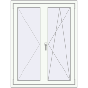 REHAU ENERGY-SAVING SYNEGO MD 1000x1300 mm LIGHT_OAK external