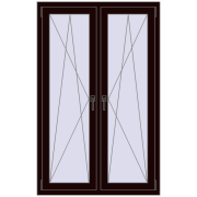 Okna skrzydłowe 1035x1600 mm REHAU ENERGY-SAVING SYNEGO MD CHOCOLATE_BROWN dwustronny Okna skrzydłowe 1035x1600 mm REHAU ENERGY-SAVING SYNEGO MD CHOCOLATE_BROWN dwustronny