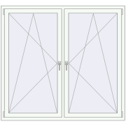 REHAU ENERGY-SAVING SYNEGO MD 1700x1550 mm RAL 9016 Traffic white two-sided