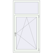 REHAU OPTIMUM EURO-DESIGN 70 850x1650 mm RAL 9016 Traffic white two-sided