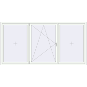 REHAU OPTIMUM EURO-DESIGN 70 3000x1500 mm RAL 9016 Traffic white two-sided