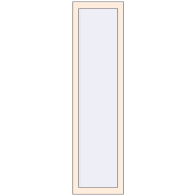 REHAU OPTIMUM EURO-DESIGN 70 400x1500 mm CREAME_WHITE_50L-2 two-sided