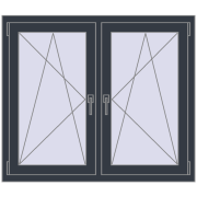 Okna skrzydłowe 1185x995 mm REHAU ENERGY-SAVING SYNEGO MD ANTHRACITE_GREY_STRUKTURAL dwustronny