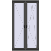 REHAU ENERGY-SAVING SYNEGO MD 1170x2170 mm BASALT_GREY two-sided