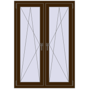 Okna skrzydłowe 1020x1445 mm REHAU ENERGY-SAVING SYNEGO MD DARK_OAK dwustronny