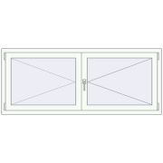 REHAU OPTIMUM EURO-DESIGN 70 1700x700 mm RAL 9016 Traffic white two-sided