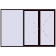 REHAU OPTIMUM EURO-DESIGN 70 3400x2300 mm CHOCOLATE_BROWN two-sided