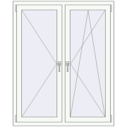 REHAU OPTIMUM EURO-DESIGN 70 1170x1430 mm RAL 9016 Traffic white dwustronny