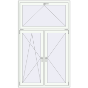 Okna skrzydłowe 1200x2000 mm REHAU OPTIMUM EURO-DESIGN 70 RAL 9016 Traffic white dwustronny