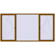 REHAU OPTIMUM EURO-DESIGN 70 3500x1800 mm GOLDEN OAK two-sided