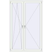 Okna skrzydłowe 1400x2200 mm REHAU OPTIMUM EURO-DESIGN 70 RAL 9016 Traffic white dwustronny