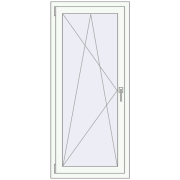 Okna skrzydłowe 730x1473 mm KORSA ENERGY-SAVING REHAU SYNEGO MD RAL 9016 Traffic white dwustronny