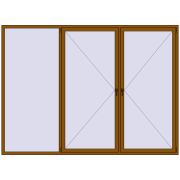 REHAU ENERGY-SAVING SYNEGO MD 3000x2200 mm GOLDEN OAK two-sided