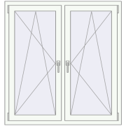 REHAU OPTIMUM EURO-DESIGN 70 1190x1260 mm RAL 9016 Traffic white two-sided