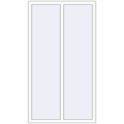 REHAU ARTEVO 1035x1790 mm RAL 9016 Traffic white two-sided