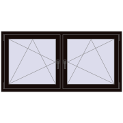 REHAU ENERGY-SAVING SYNEGO MD 1620x785 mm BLACK_BROWN dwustronny