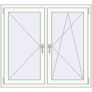Okna skrzydłowe 1200x1100 mm EPSILON OPTIMA RAL 9016 Traffic white dwustronny