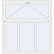 REHAU BRILLANT DESIGN 1550x1655 mm RAL 9016 Traffic white two-sided