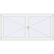 REHAU OPTIMUM EURO-DESIGN 70 2000x1000 mm RAL 9016 Traffic white two-sided
