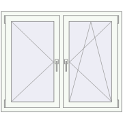 REHAU OPTIMUM EURO-DESIGN 70 1200x1000 mm RAL 9016 Traffic white two-sided