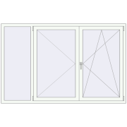 REHAU OPTIMUM EURO-DESIGN 70 2080x1330 mm RAL 9016 Traffic white two-sided
