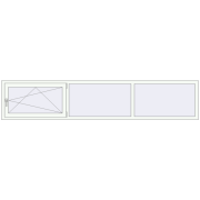 REHAU OPTIMUM EURO-DESIGN 70 3000x600 mm RAL 9016 Traffic white two-sided