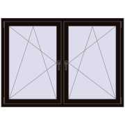 REHAU ENERGY-SAVING SYNEGO MD 1575x1130 mm BLACK_BROWN dwustronny