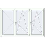 REHAU OPTIMUM EURO-DESIGN 70 1990x1290 mm RAL 9016 Traffic white two-sided