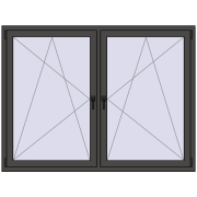 REHAU ENERGY-SAVING SYNEGO MD 1770x1340 mm BASALT_GREY dwustronny