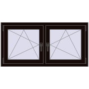 REHAU ENERGY-SAVING SYNEGO MD 1335x635 mm BLACK_BROWN dwustronny