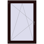 REHAU OPTIMUM EURO-DESIGN 70 1000x1500 mm CHOCOLATE_BROWN two-sided